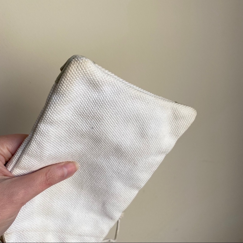 Balenciaga Moto City Wristlet Pouch Bag White Grey - Picture 5 of 8